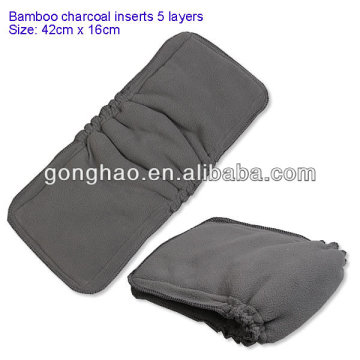 bamboo charcoal cloth diaper insert with elastic