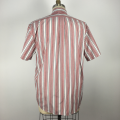 Striped office casual short sleeve shirt 100%cotton shirt