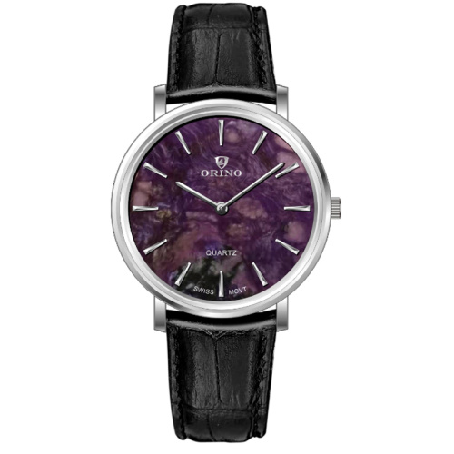 Natural Gem Stone Dials Woman Quartz Leather Watch