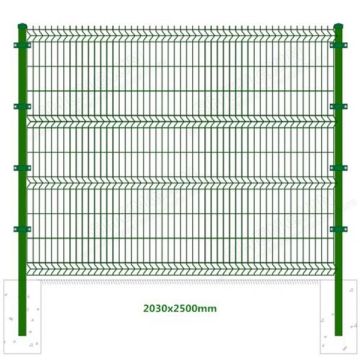 Clôture de treillis métallique incurvé soudé enduit de PVC avec usine de poste de type carré et exportateur pour jardin