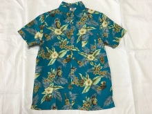 Polyester print hawaiian shirt