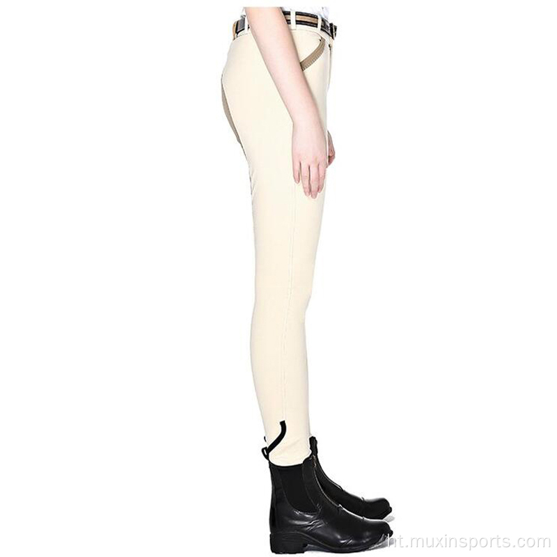 Beige rèspirant pantalon monte pou gason