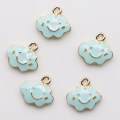 Cartoon Enamel Cloud Pendants Colorful Alloy Charms Earring Drops Ornament Bracelet Jewelry Handmade Accessories