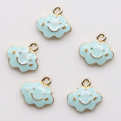 Cartoon Emalia Cloud Wisiorki Kolorowe Alloy Charms Kolczyk Krople Ornament Bransoletka Biżuteria Handmade Akcesoria