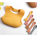 Custom Silicone Baby Feeding Set Bib Spoon Bowl