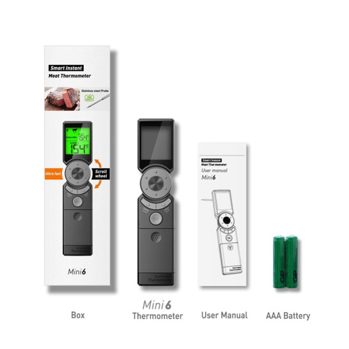 Intelligentes digitales Sofort-Fleischthermometer mit dreifarbiger Hintergrundbeleuchtung