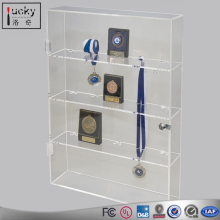 Custom transparent medal display cabinet with trophy showcase