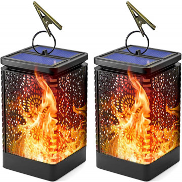 Dancing Flame Waterproof Outdoor Solar Garden Hanging Light