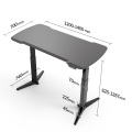 White Black Electric Height Adjustable Computer Desk Frame