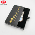 Aangepaste logo lade Black Paper Watch Box Packaging