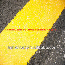 Thermoplastic paint road
