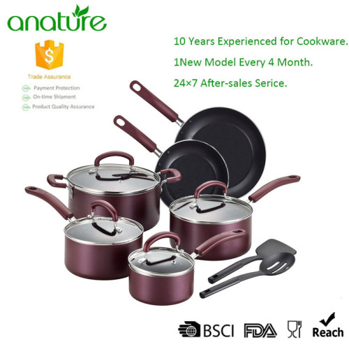 Masterclass Rose Gold 12pcs Pans dan Pot Nostick