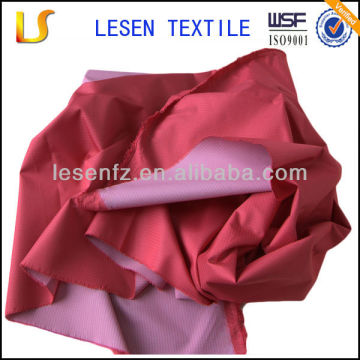 White Pu coated polyester dobby taslon fabric for outdoor jacket