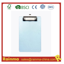 Clear Plastic PS Material Thickness Clipboard with Flat Clip