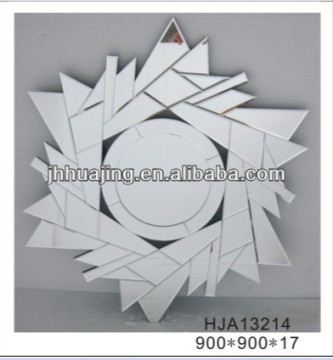 Sunflower Sunburst Black Painted MDF Backboard Wall Decorative Mirror