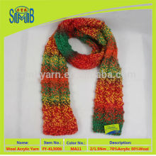chinese oeko-tex fancy yarn manufacturer shingmore wholesale hand knitting wool blend scarf yarn