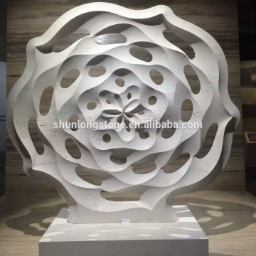 White Beige Limestone Artistic Sculpture, marble carving, stone craft