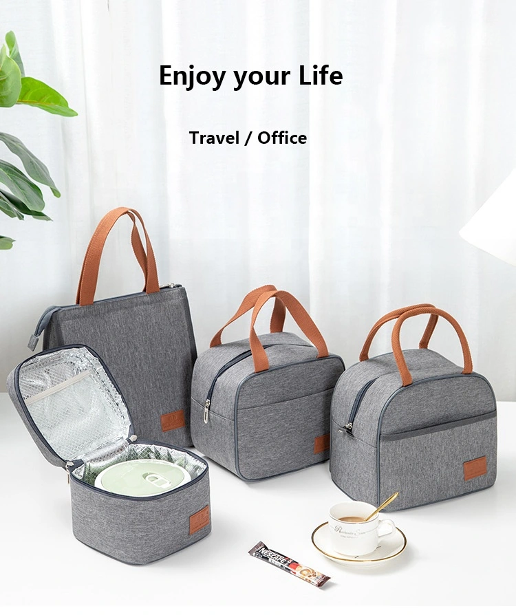 Factory 600d Oxford 5mm Foam School Office Travel Usage Lunch Box Custom Logo Cooler Thermal Insulated Lunch Bag