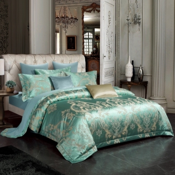 European cotton satin embroidery bedding set