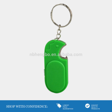 portable bottle opener with plstic led torch keychain