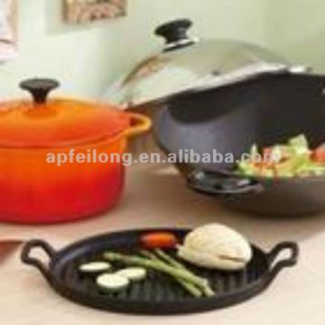 cast iron skillet/round bbq grill