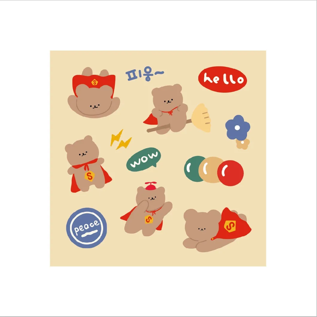 Bear Design of Children PVC Decorating Stickers