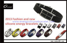 2013. Latest New Arrival  Wrist Power Balance Power Balance Silicone Bracelet With Stainless Steel Clasp