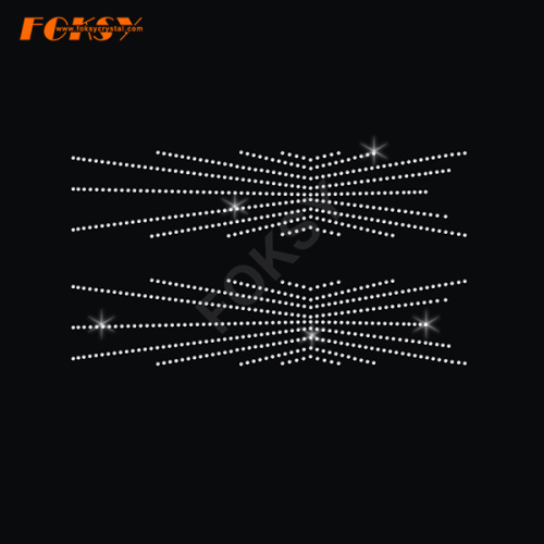 Starburst Hot Fix Rhinestone Transfer Cheer Bow Strip