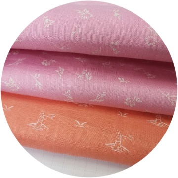 Linen Printed Fabric for Dresses, Bags, and Home Textiles