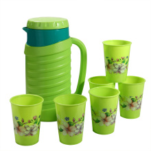 Plastic Water Cooler/ Jug with Cups