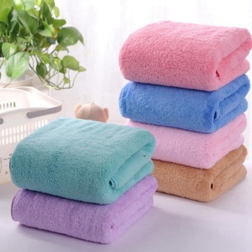 Microfiber Coral Fleece Bath Towels