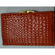 Guangzhou Supplier Fashion Crocodile Leather Lady Wallets Purse (W175)