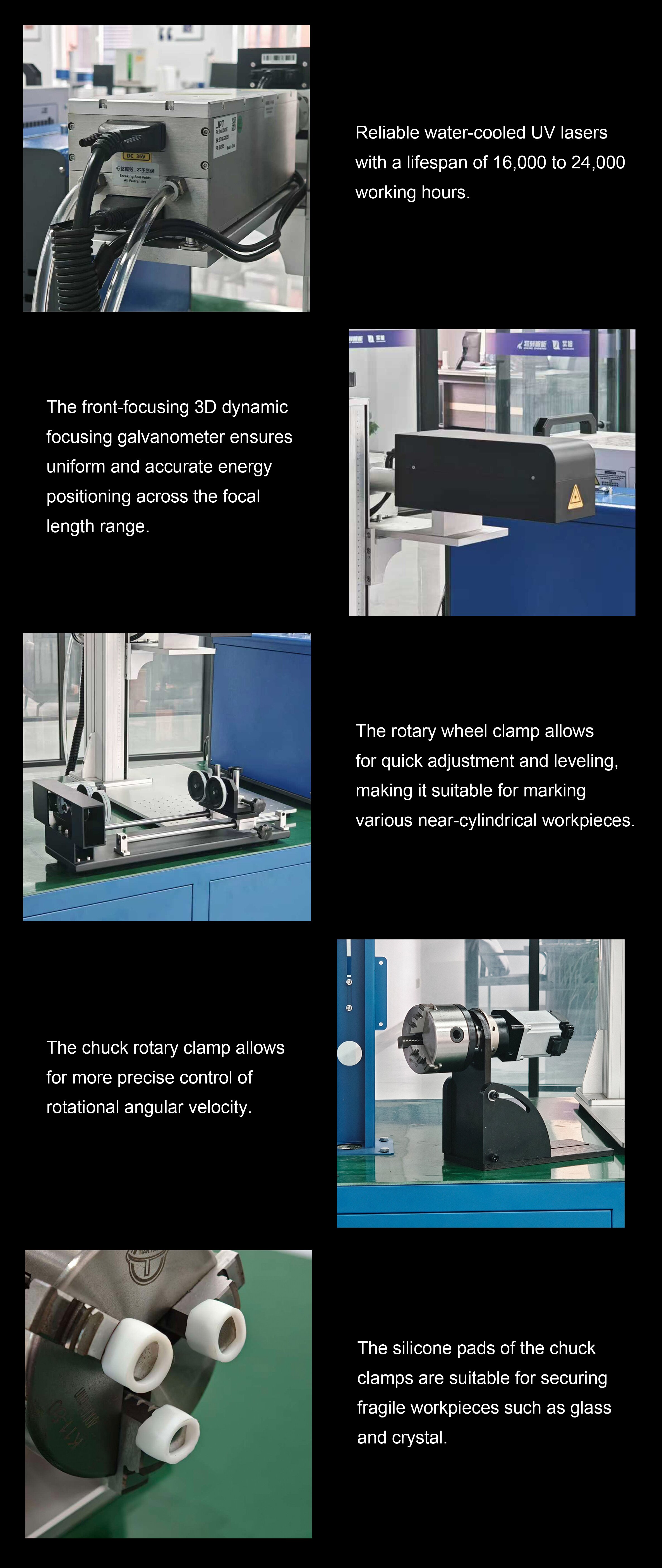Benchtop 3D Galvo UV Laser Marking Machine with Rotary Fixture Benchtop 3D Galvo UV Laser Marking Machine with Rotary Fixture