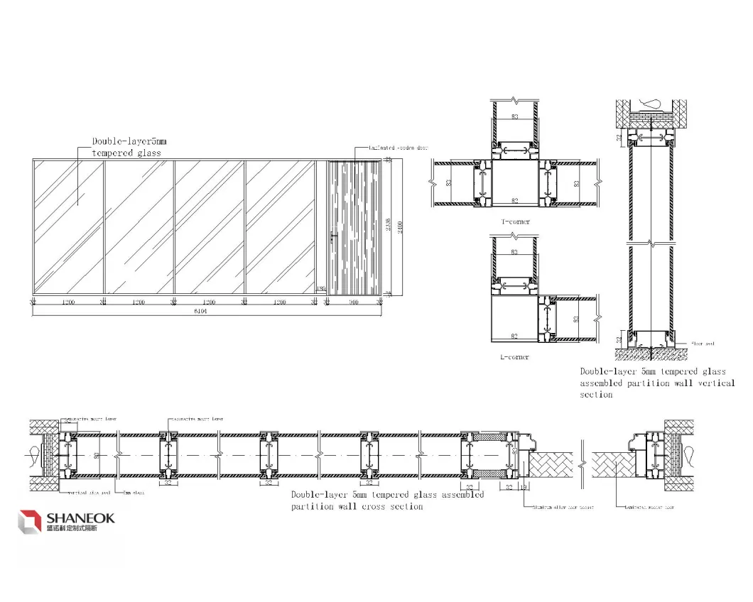 Shaneok Interior Glass Office Partition