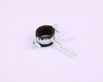 Screw nail with rubber clamp