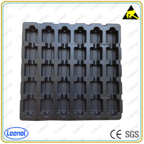 Superior black plastic esd packing /packaging trays