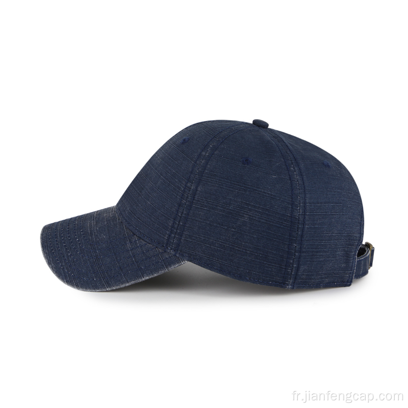 casquette de baseball en toile de bambou avec boucle en métal