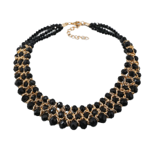 ZhenRui Beaded Necklace Factory: Hot Sale Women's Kundan Choker Bijoux Gold Plated Indian Ethnic Wedding Set