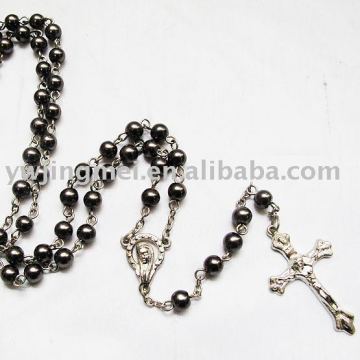 Rosary Hematite Beads necklace BZH6007