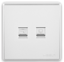 BS stander one gang tel and computer socket