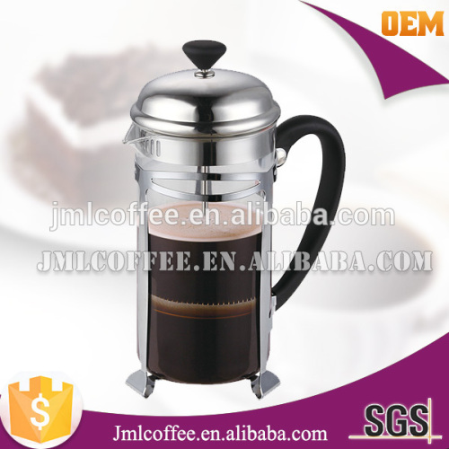 espresso maker tea maker customized package & logo coffee plunger borosilicate glass stainless steel coffee press