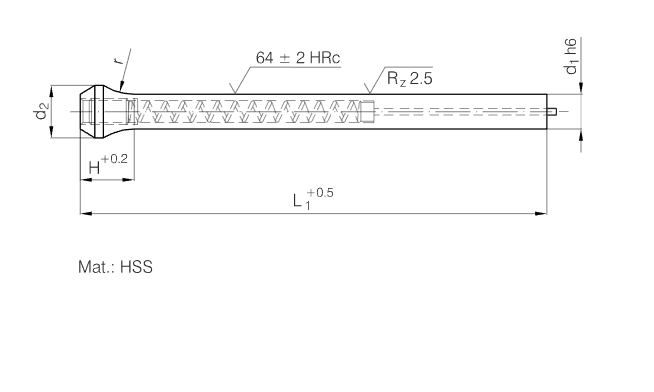 Bottleneck Punches with Tapered Head and Ejector Pin