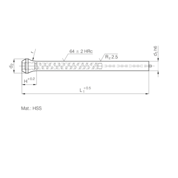 Poinçons à goulot d&#39;étranglement avec tête conique et goupille d&#39;éjection