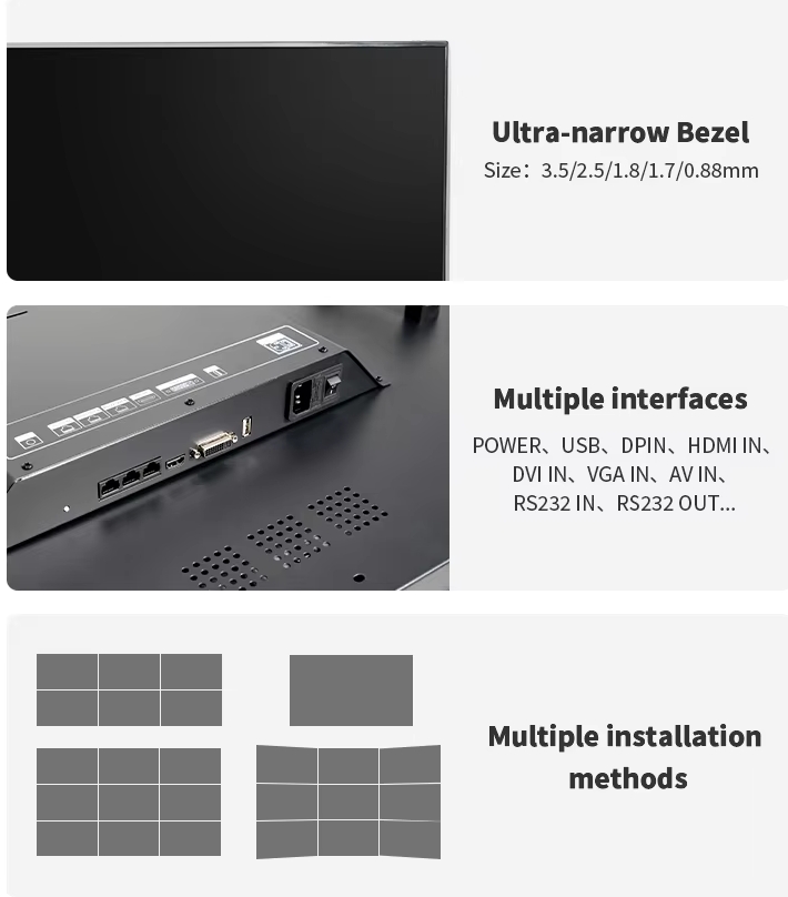 3.5mm Narrow Bezel Lcd Video Wall 3.5mm Narrow Bezel Lcd Video Wall