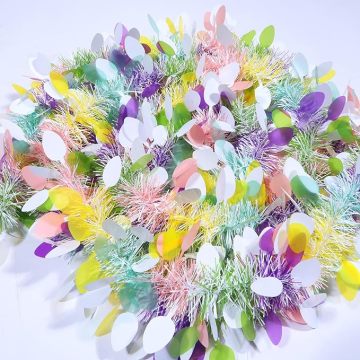Easter Tinsel Garland Decoration for Tree Door Stair