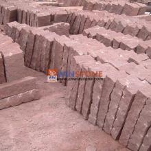 Honed Red Sandstone Tiles, Slab