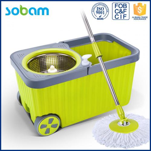 Blue Good Price Turbo Spin Mop With Wheels