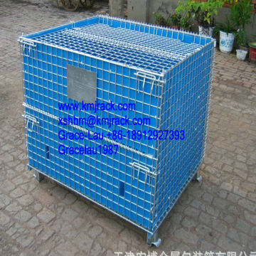 Hot Dip Galvanized Wire Mesh Container With PP Sheet