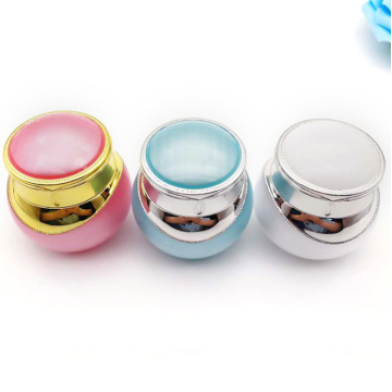 Colorful round acrylic cosmetic jar