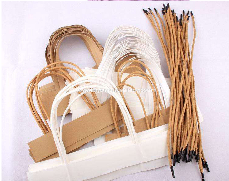 Paper Shopping Bag Making Machine With Handles Inline